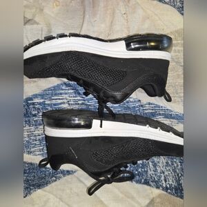 Skechers Memory Foam Black Running Shoes Sneakers Mesh Air 12588 Women's 7.5